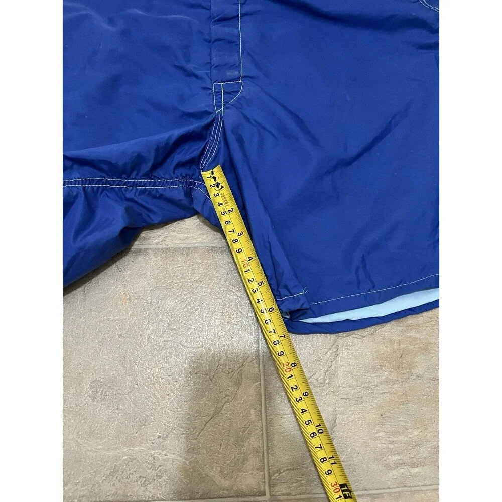 Vintage Birdwell Beach Britches Board Shorts in Blue Men 38 Made in USA Beach